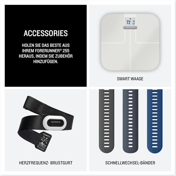 Garmin Forerunner 255 – GPS-годинник для бігу з індивідуальними планами тренувань, функціями для бігу та детальною аналітикою. 1.3' дисплей, до 14 днів роботи від акумулятора, водонепроникний (Non-Music, 46 мм, Темно-синій)