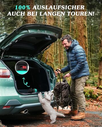 Складана пляшка для води для собак Lesotc 800 мл, блакитний колір, для прогулянок, подорожей та кемпінгу