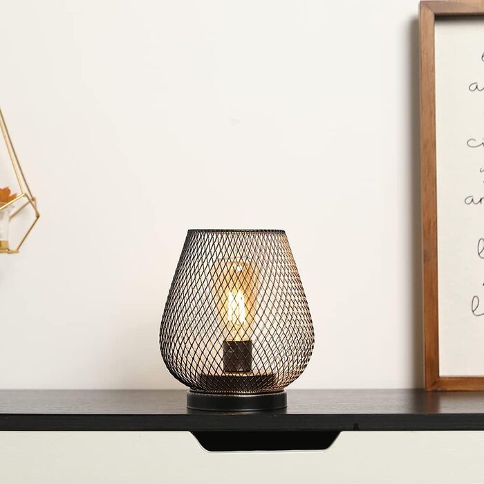 LED ліхтар JHY DESIGN, 2 шт. у наборі, металевий каркас, акумуляторний, 17 см, для дому та саду, індустріальний стиль