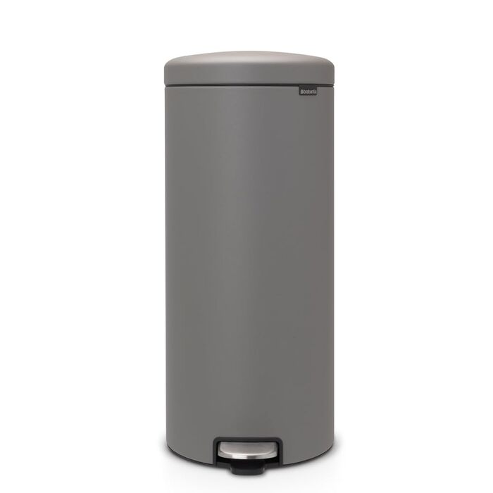 Сміттєвий відер Brabantia з внутрішнім пластиковим контейнером, сталь, колір Mineral Concrete Grey, 34x30x68см