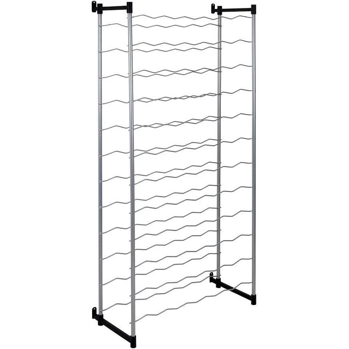 Metaltex Bottle Rack, Metal, Grey, For 72 Bottles