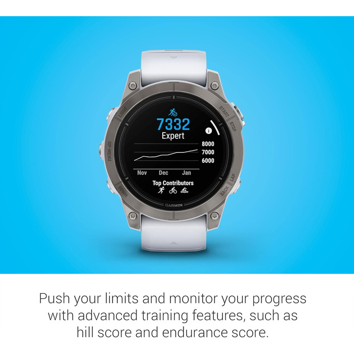 Розумний годинник Garmin epix Pro (Gen 2) Sapphire Edition 51 мм: високопродуктивний, з ліхтариком та технологіями для тренувань