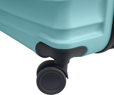 Набір валіз DMS® 7 предметів: 3 валізи (M/L/XL) з ABS-пластику, 360° колеса, кодовий замок + 4 мішечки для одягу – легкий, міцний, розширюваний, для подорожей та бізнесу (Турквіс)