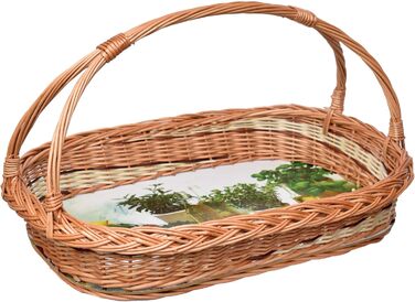 Wicker serving tray (various designs) with ironing board tray basket, basket tray, tray