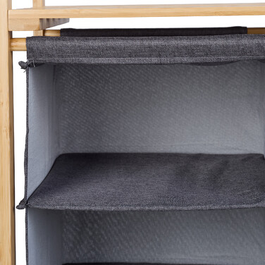 Relaxdays Laundry Basket Shelf with 3 Compartments