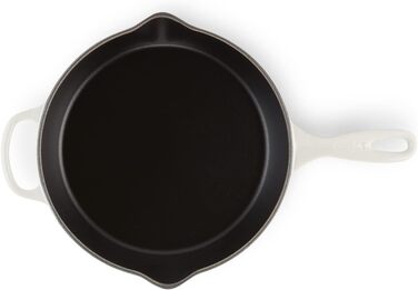 Le Creuset Signature висока сковорода-сервірувальниця з чавуну, універсальна для всіх плит і духовок, 26 см, 2 л, колір Meringue