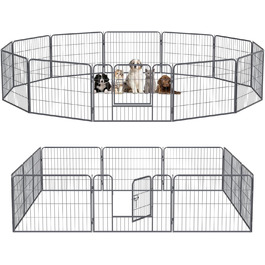 Металевий вольєр для собак та цуценят, переносний загон для тварин, 12 шт., 60 см