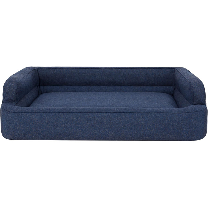 Ліжко для собак та котів, м'яке, знімний чохол, корзина, лежанка, собаче ліжко, ліжко для тварин, Navy Blue, розмір XXL (117x79 см)