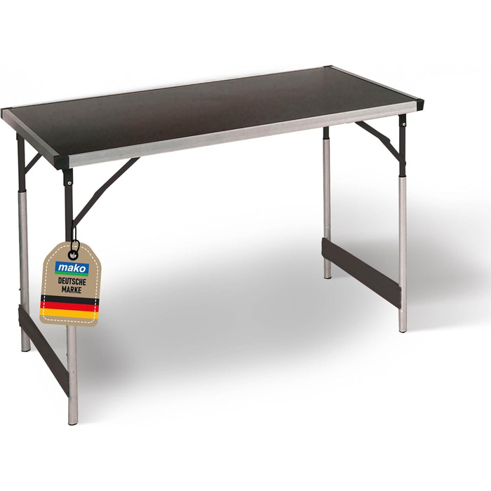 Складний алюмінієвий стіл для кемпінгу з 4 табуретами – міцний, регульований, 100x60x90 см