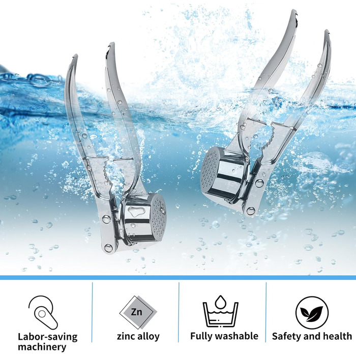 Пресс для часнику з очищувачем та щіткою, ручний, для кухні