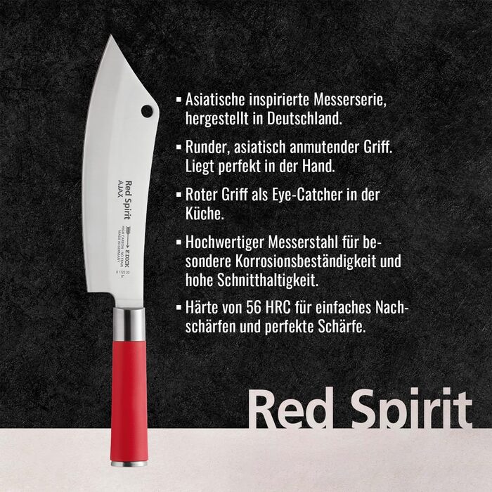 Ніж кухарський F. DICK 'Ajax' Red Spirit, 20 см, нержавіюча сталь X55CrMo14