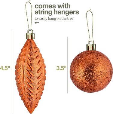 М'які кулі для прикрашання ялинки з міді, 24 шт. - прикраси для ялинки та декорування святкового інтер'єру