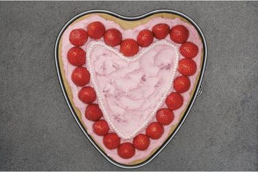 Форма для випічки Zenker Herzspringform серцем, рожева, з антипригарним покриттям, 1 шт.