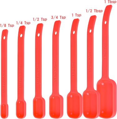 Set of measuring cups and spoons, 15 pieces, plastic measuring cups, 7 plastic measuring cups, 7 plastic measuring spoons with leveler, cute measuring cups for baking and kitchen