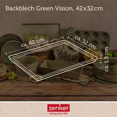 Форма для випічки Zenker Green Vision Ø 20 см з високим бортиком – сталева, з антипригарним покриттям