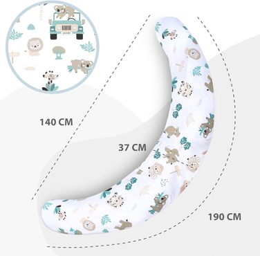 Подушка для вагітних Totsy Baby XXL - подушка для сну та підтримки тіла, бавовна, Oeko-Tex