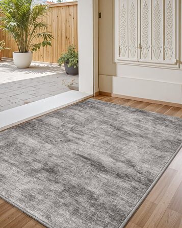 Килимок для дому COLOR&GEOMETRY 60x90 см з неслизьким покриттям TPE, сірий (Rechteckig)