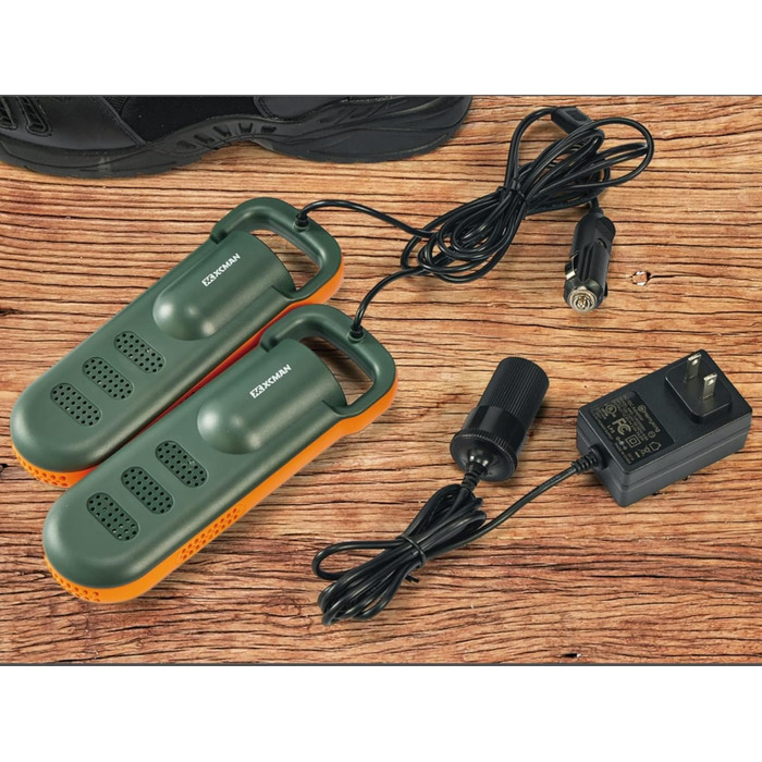 XCMAN Portable Shoe Dryer and Boot Dryer, Boot Dryer for Winter Boots, Work Boots, Rain Boots, Ski Boots, with Integrated Blower and Heating - Ultra Silent 12V DC/AC Converter