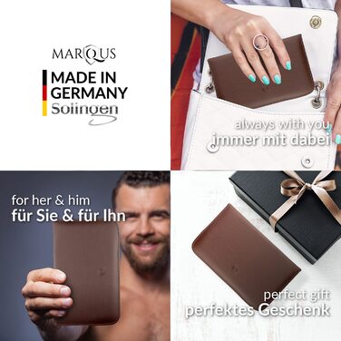 Набір для манікюру та педикюру Solingen Mega Manikür Set 12 предметів - професійний набір для чоловіків та жінок у шкіряному етиумі (колір коричневий)