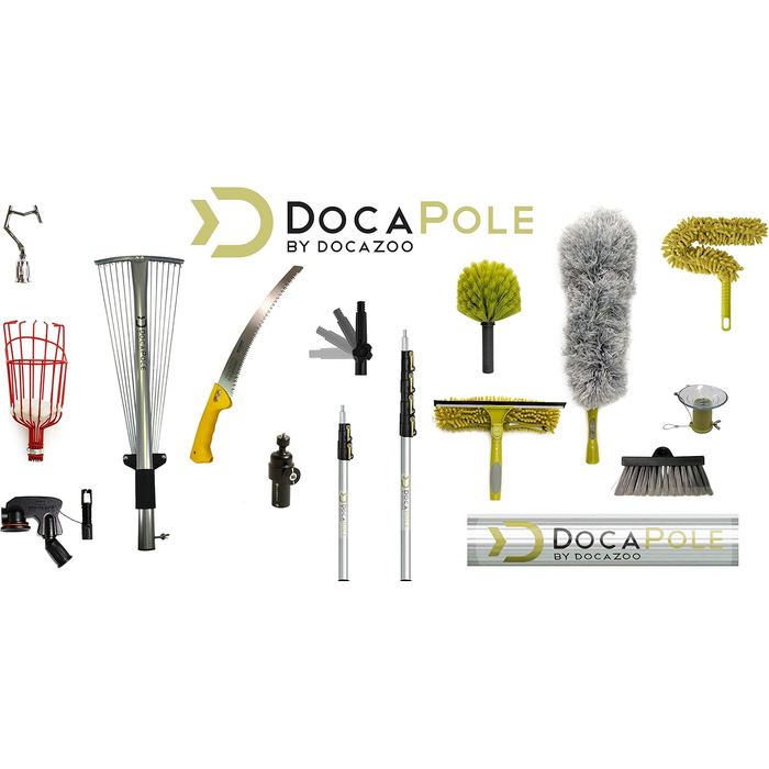 Телескопічна пилка для гілок DOCAZOO DocaPole 3,5 м з насадкою GoSaw — розсувна штанга для обрізки дерев, ручна та подовжувальна пилка-триммер