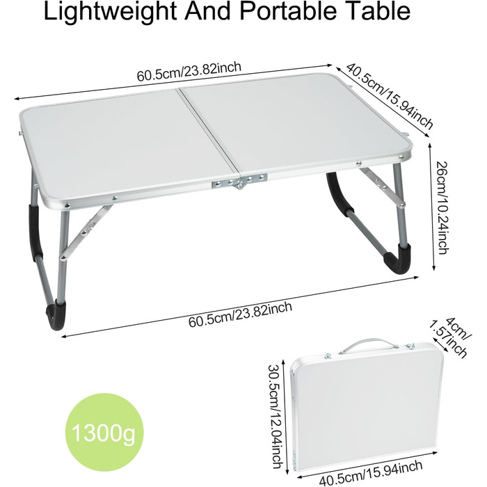 Складаний столик - білий: багатофункціональний, для дому, відпочинку, кемпінгу