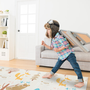Relaxdays Foldable Play Mat with Animal Motifs