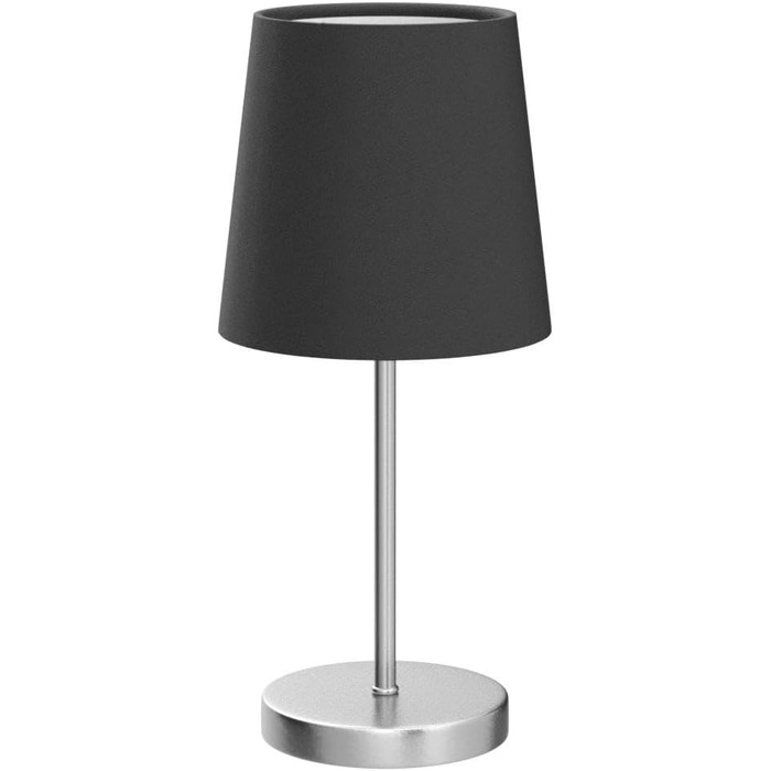 Стійка лампа B.K.Licht Vintage з абажуром з тканини, чорного кольору, 33x20 см | Стійка лампа для дому, офісу, читання