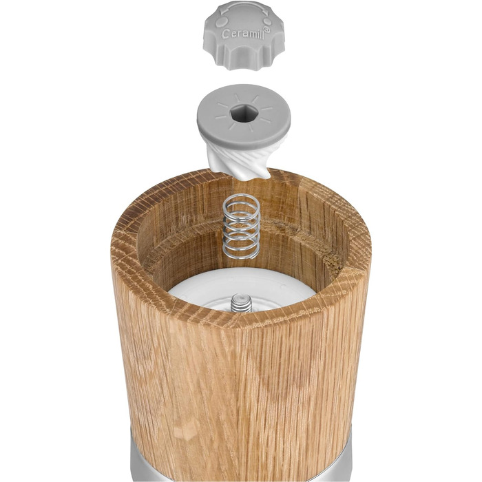 Солонка та перечниця WMF Ceramill Nature з дерева, керамічний механізм, для солі, перцю, чилі, порожня