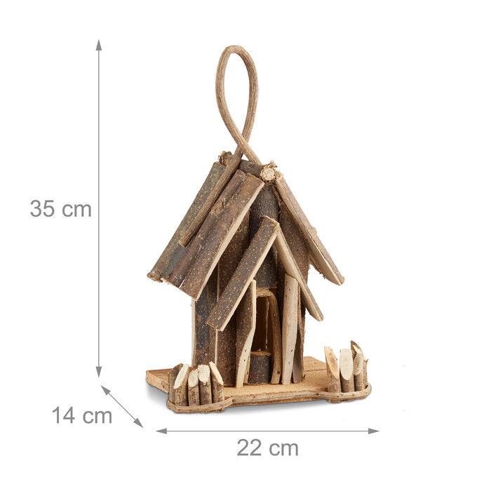 Relaxdays Decorative Birdhouse with Hanging Hook