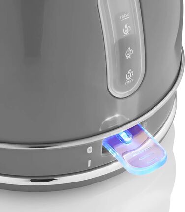 Swan Retro Electric Kettle - 1.8L, Vintage Design, Automatic Shut-Off, Cordless, BPA-Free Stainless Steel, 3000W, Grey