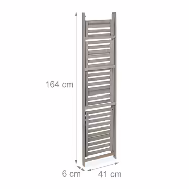 Relaxdays Wooden Flower Step (Grey)
