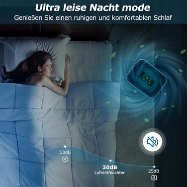 Електричний осушувач повітря 2800 мл | Тихий осушувач для дому з авто-розморожуванням та таймером | Осушувач для підвалу, ванної кімнати | 7-кольорове LED підсвічування з нічним режимом, 500 мл/на добу