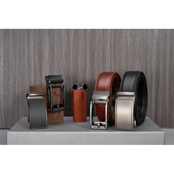 Чоловічий шкіряний ремінь з пряжкою-рапелем, великий та тонкий, регульований (110см/28'-36' та 165см/52'-60' розмір), 2 шт.