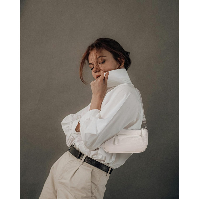 Сумка жіноча LOVEVOOK міні клатч через плече, біла екошкіра - для побачень, вечірок, покупок