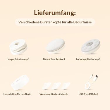 Електрична щітка для спини, м'яка ексфоліація, довгоручна душова щітка, допомога у нанесенні крему для жінок, чоловіків, людей похилого віку, глибоке очищення для всіх типів шкіри, гарна піна - Рожева (Перламутровий)