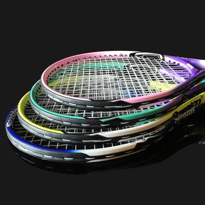 Senston Tennis Racket 19/23/25 Inch One-Piece Design with Carry Bag, Overgrip & Vibration Dampener (Blue)