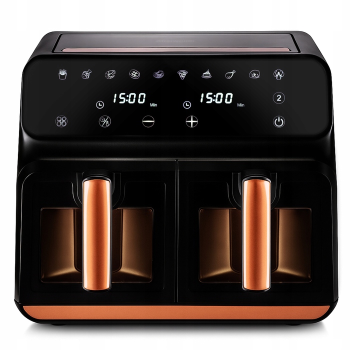 Аерофритюрниця AirDweller ADTJF3 2400 Вт, 9 л, чорно-золота