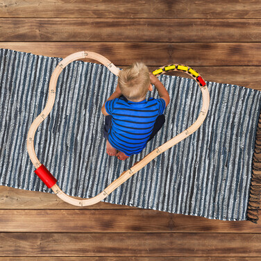 Relaxdays Leather and Cotton Patchwork Rug