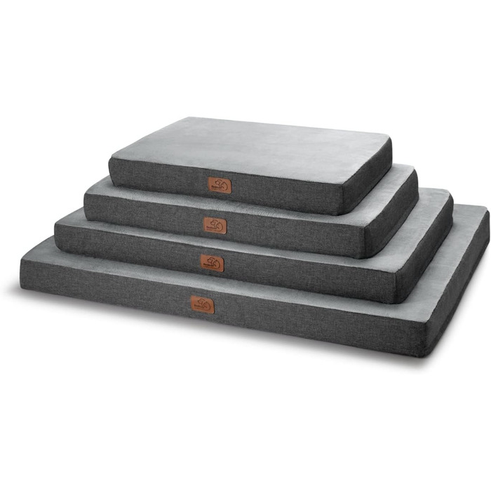 BEDSURE Orthopedic Dog Bed - Large Dogs - 89x56x8cm Washable Dog Bed with 2 in 1 Memory Foam, Cozy Dog Mat/Dog Mattress, (L 120 x W 74 x H 10 cm, Dark Grey)