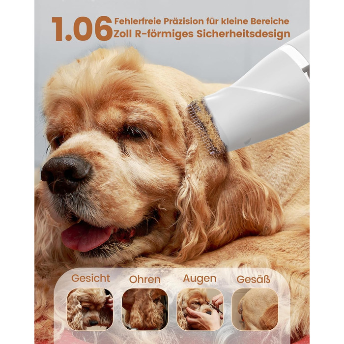 Набір 4 в 1 для стрижки собак: стрижка, триммінг, шліфування кігтів. Підходить для собак та котів. Безшумна модель для грумінгу.