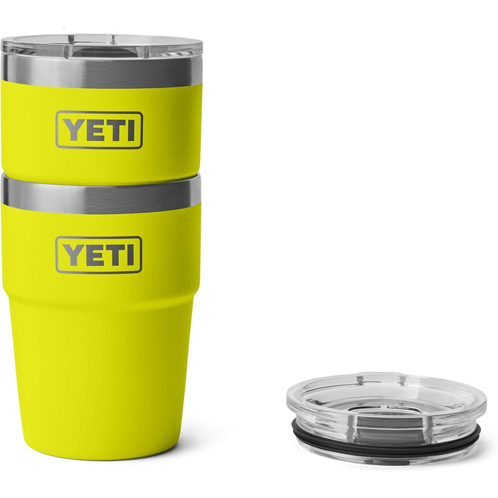 YETI Rambler Stackable Cup with MagSlider Lid - 16 oz (475 ml) - Firefly Yellow