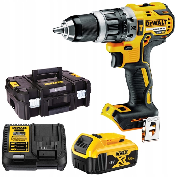Дриль-викрутний ударний DeWalt 18V DCD796P1 безщітковий, 1x5Аг