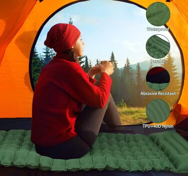 Каремат туристичний самонадувний Isomatte, Ultraleicht, з подушкою, для кемпінгу, трекінгу, відпочинку на природі та подорожей