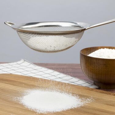 Набір сит для кухні, 3 шт. (діаметр 7/12/18 см), нержавіюча сталь, дрібний сіт, з ручкою. Ідеально для приготування та проціджування: макарони, кіноа, цукрова пудра, овочі, фрукти, чай.