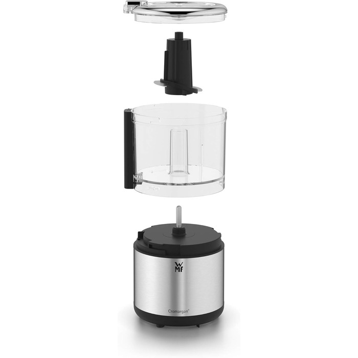 Електричний подрібнювач WMF Kult X – компактний міні-подрібнювач з нержавіючою сталлю, 0,3л, для овочів, трав та горіхів, миється в посудомийній машині