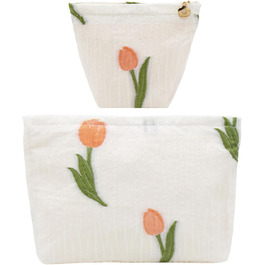 Косметичка для макіяжу 2 шт. Органайзер для косметики для дівчат та жінок. Ідеально для подорожей та як подарунок (A-tulpe)