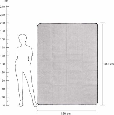 Плед для пікніка BUTLERS Wanderlust 150x200 см, водонепроникний, з ручкою, для кемпінгу, пляжу, парку, саду. Колір: тауп.