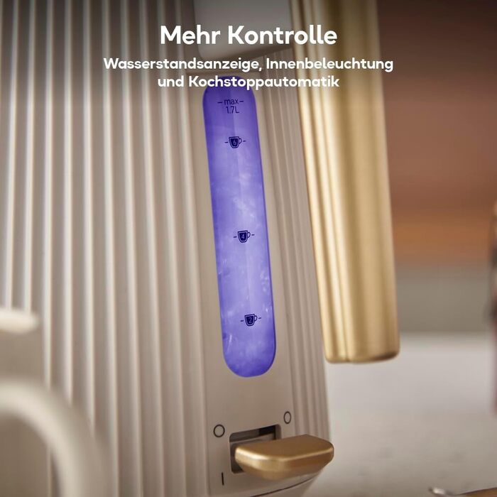 Електричний чайник Russell Hobbs Brontë Stone 1.7L 2400W з матовим дизайном та золотистими акцентами