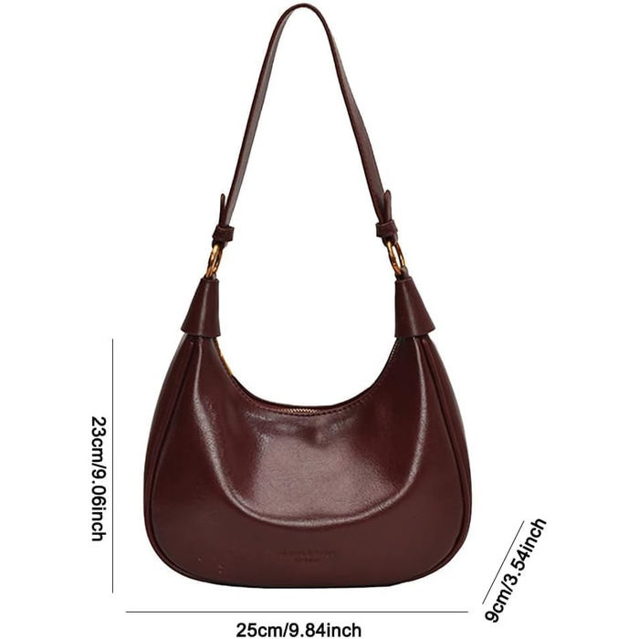 Сумка жіноча GSenhui Kleine Handtasche: стильна мініатюрна сумка через плече Hobo Y2K з екошкіри для подорожей, колір винний