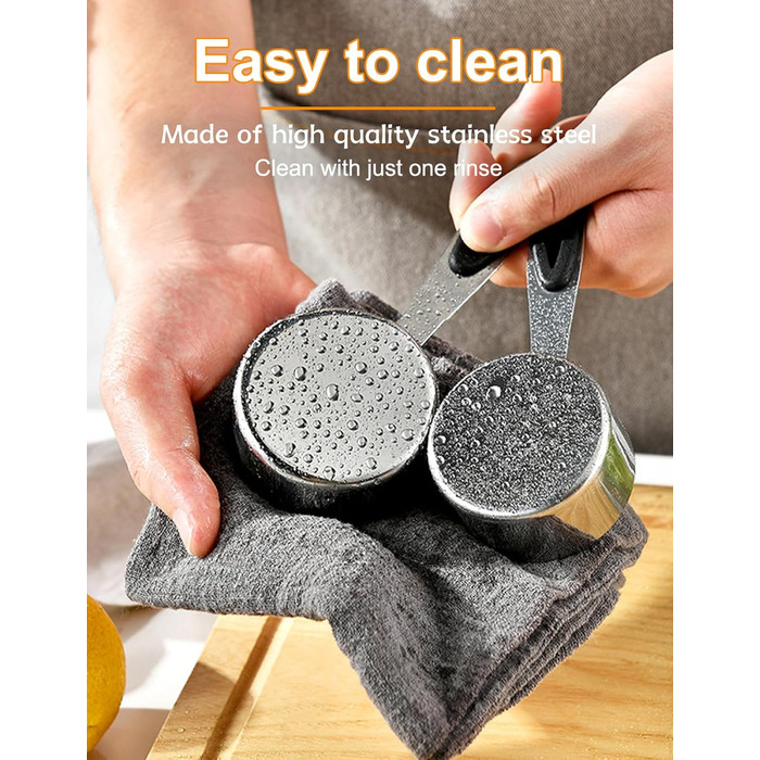 Набір мірних ложок та стаканів з нержавіючої сталі, 10 шт. – кольоровий набір для випічки та кухні, можна мити в посудомийній машині